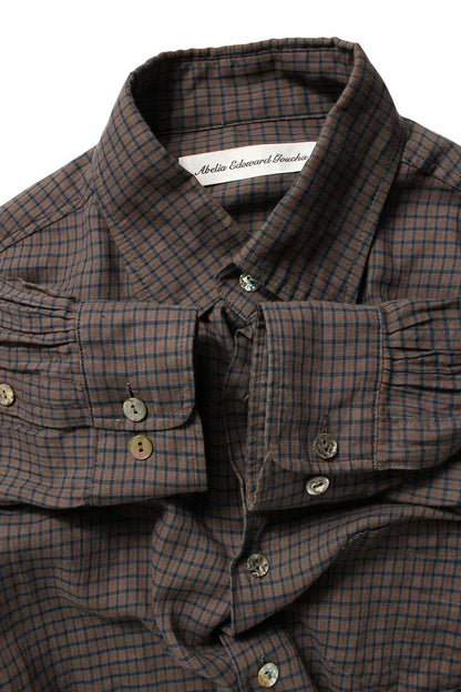 ABELIAEDOWARDGOUCHA Down Long Sleeve Shirt Gray x Brown Size 3