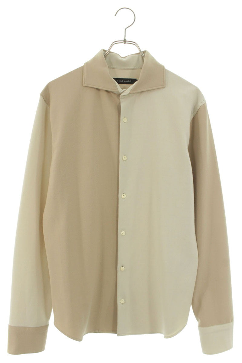 VI MRS Plain Poly Rayon Blend Long Sleeve Shirt Beige Size VI