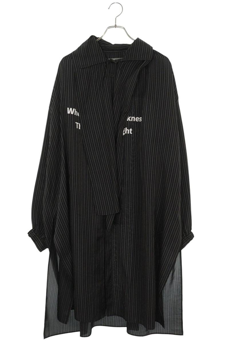 YOHJI YAMAMOTO PH Cupro Message Stole Long Shirt Size L