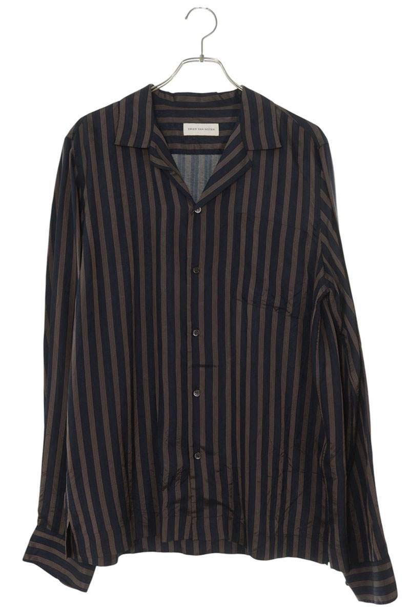 DRIES VAN NOTEN CARLY STRIPED CUPRO SHIRT Multi Size M