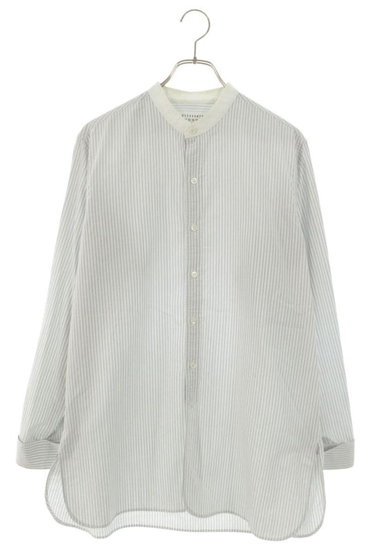 Maison Margiela Striped Long Sleeve Shirt White x Gray Size 39
