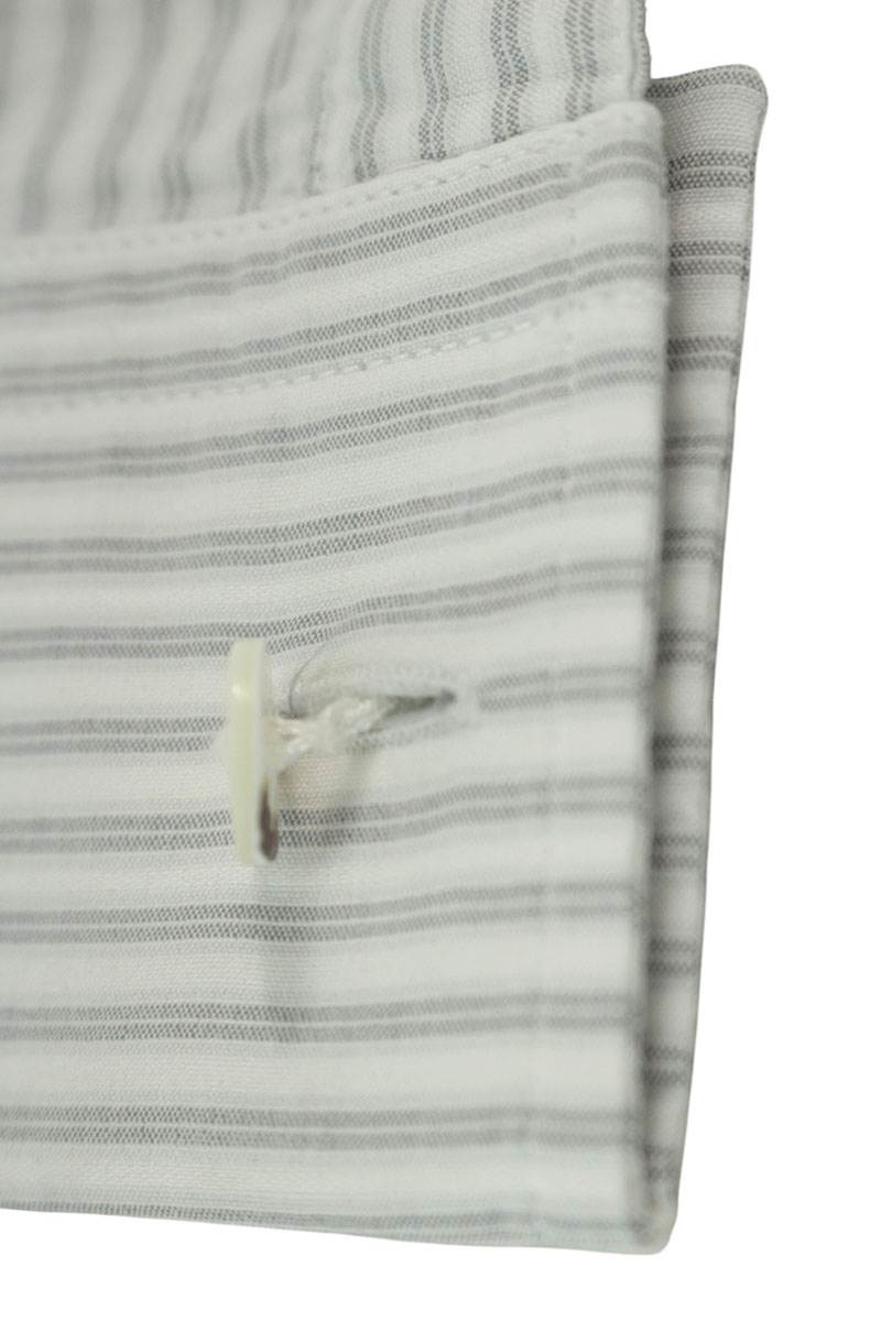Maison Margiela Striped Long Sleeve Shirt White x Gray Size 39