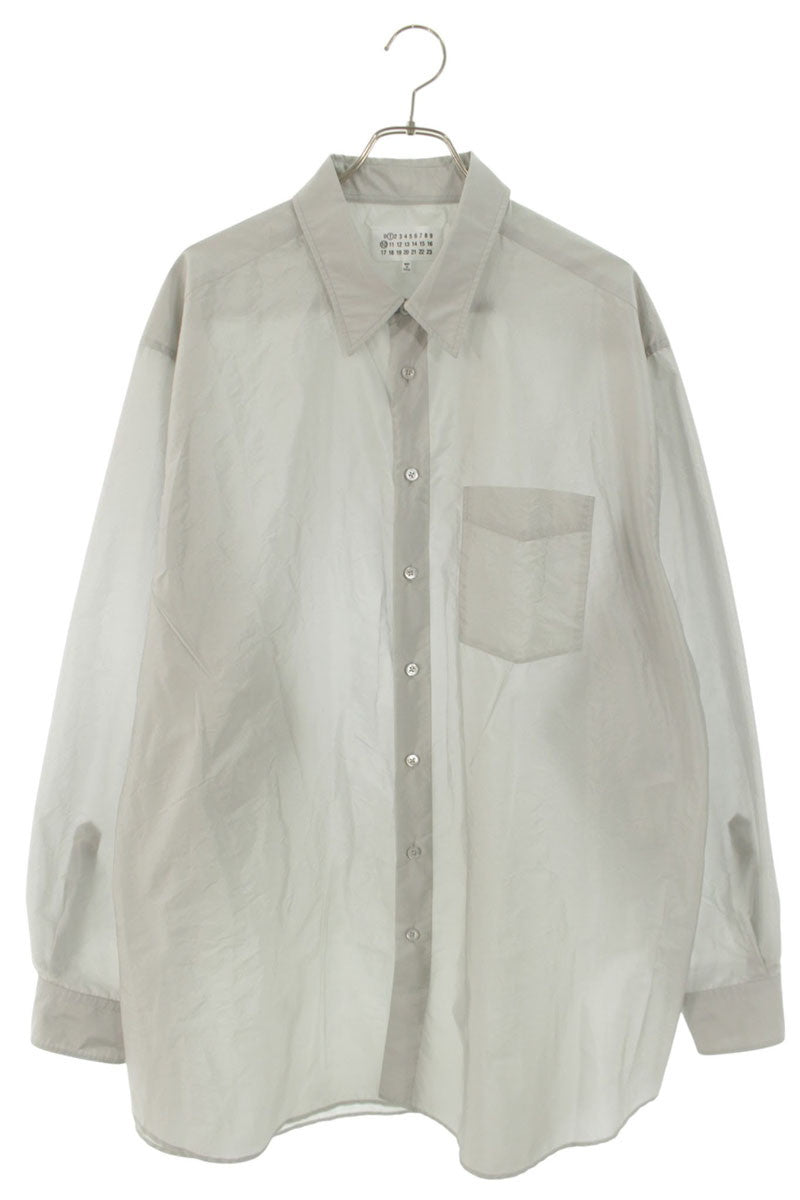 Maison Margiela 25AW Oversized Long Sleeve Shirt Gray Size 36