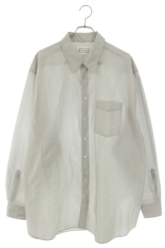 Maison Margiela 25AW Oversized Long Sleeve Shirt Gray Size 36