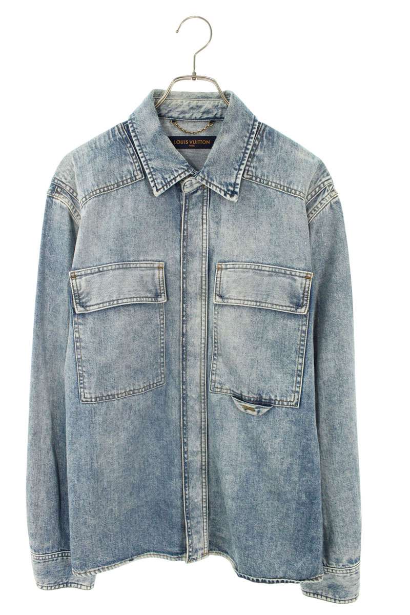 LOUISVUITTON 22AW Oversized Denim Shirt Indigo Size S