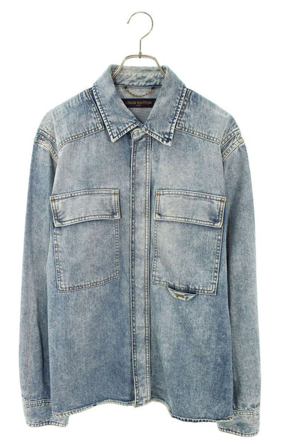LOUISVUITTON 22AW Oversized Denim Shirt Indigo Size S