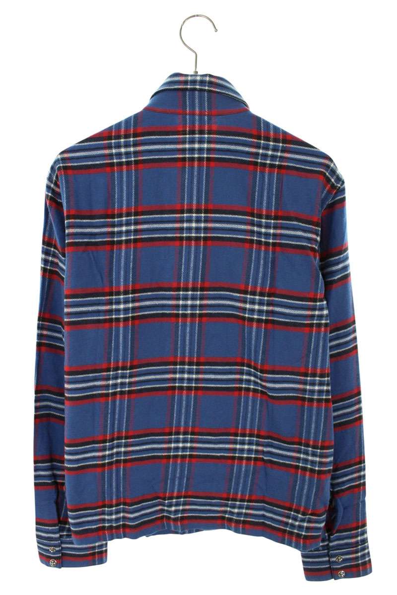 Chrome Hearts WORK DOG Cross Ball Button Check Shirt Size S