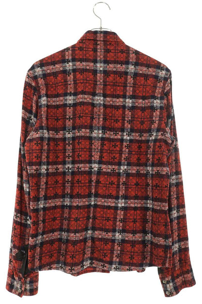 Chrome Hearts LOOSEENDS Long Sleeve Cross Patch Long Sleeve Shirt Red Size M
