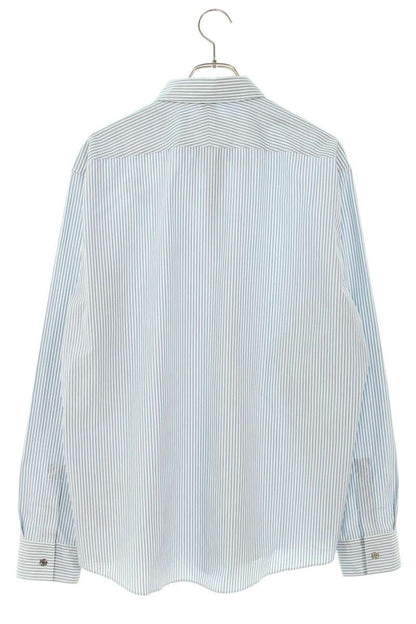 HERMES Chaine d'Ancre Stripe Cotton Long Sleeve Shirt Multi Size S