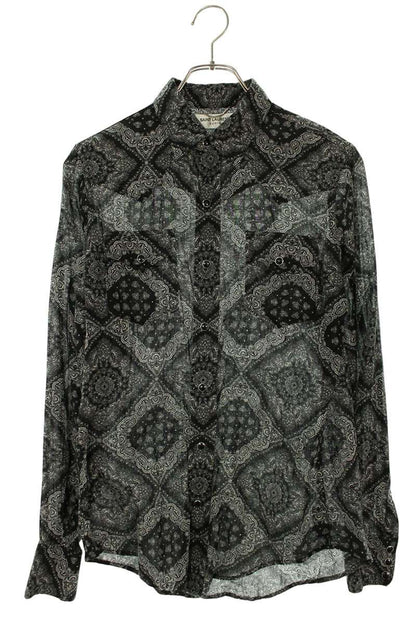Saint Laurent Paris Long Sleeve Shirt Black Size XS
