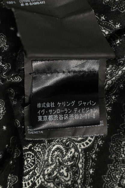 Saint Laurent Paris Long Sleeve Shirt Black Size XS