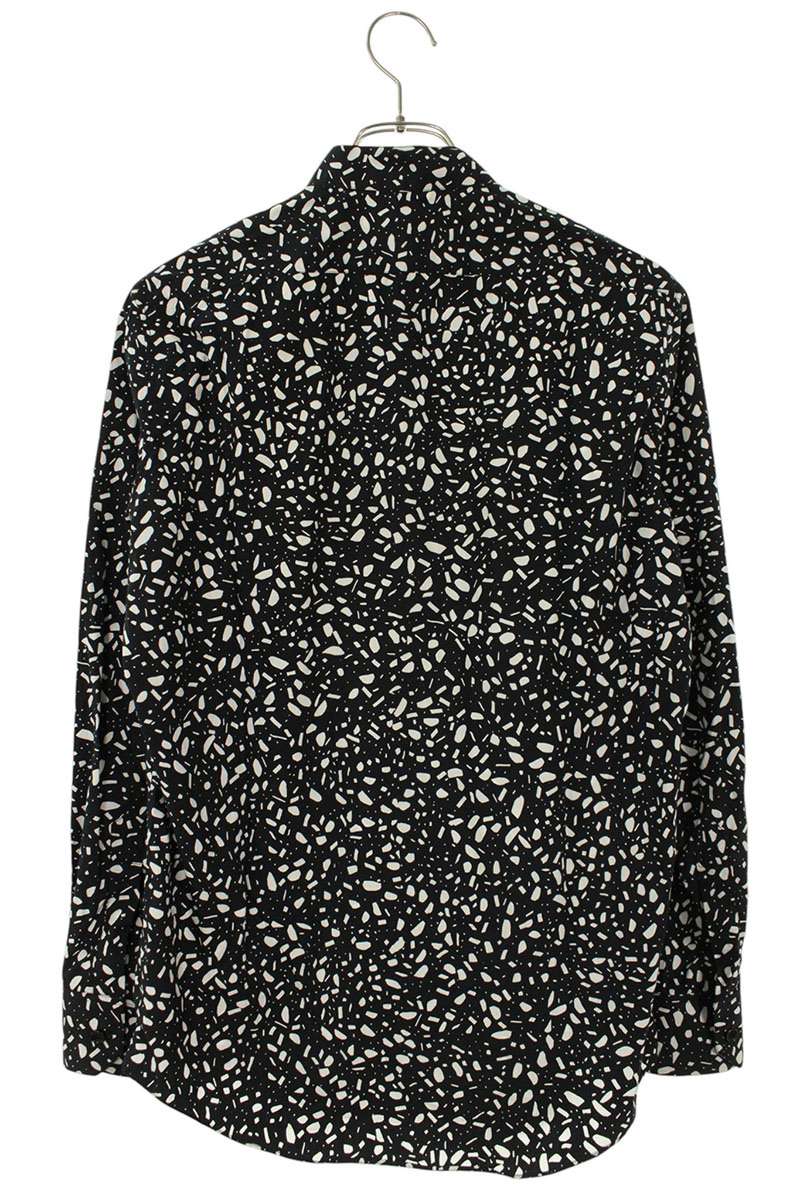 CELINE Stand Collar Patterned Long Sleeve Shirt Size XXL