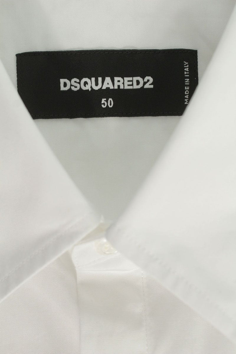 DSQUARED 23AW Character Logo Print Long Sleeve Shirt White Size L