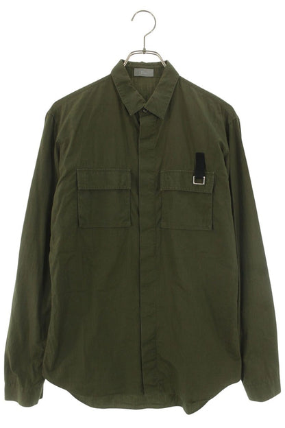 DIOR Front Pocket Long Sleeve Shirt Green Size XXL