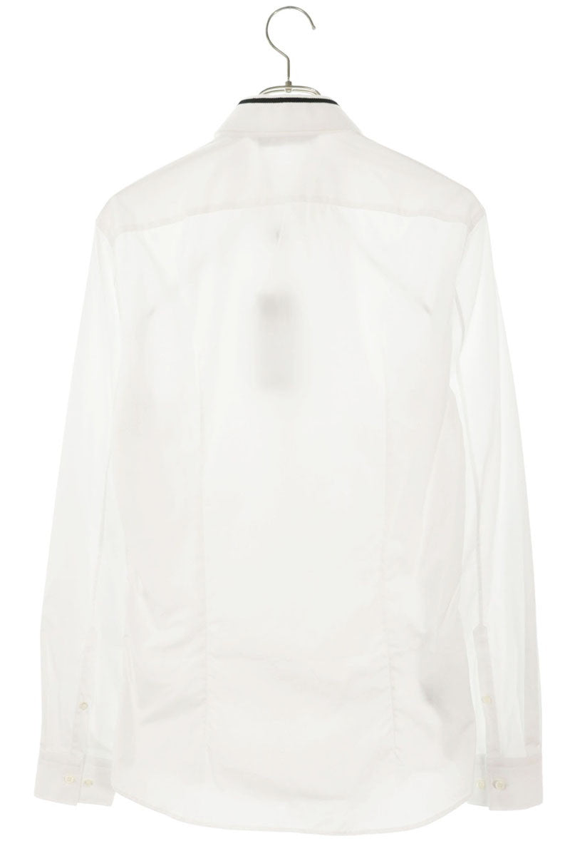Neil Barrett Cotton Long Sleeve Shirt White Black Size XXL