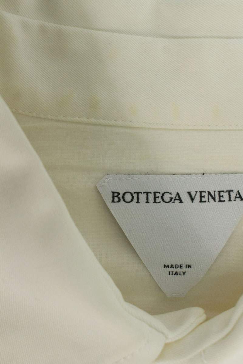 BOTTEGA VENETA Cotton Twill Long Sleeve Shirt White Size L