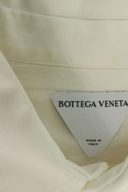 BOTTEGA VENETA Cotton Twill Long Sleeve Shirt White Size L