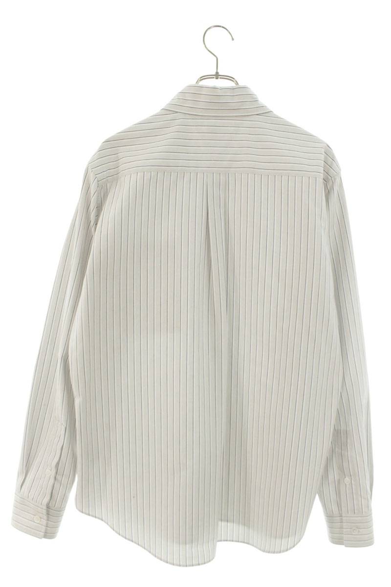 BOTTEGA VENETA Striped Long Sleeve Shirt White Beige Size S