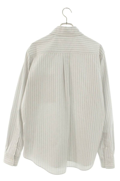 BOTTEGA VENETA Striped Long Sleeve Shirt White Beige Size S