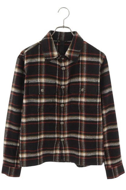 Chrome Hearts WORKDOG Crossball Plaid Long Sleeve Shirt Size S