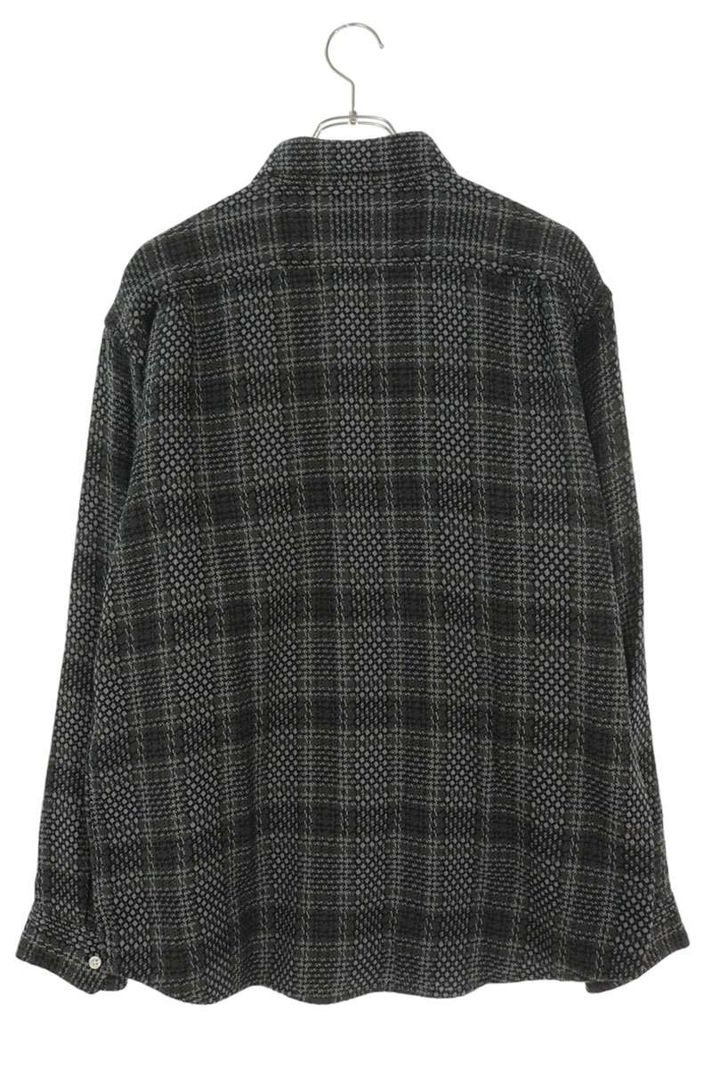 SUPREME 23SS Basket Weave Plaid Long Sleeve Shirt Size M