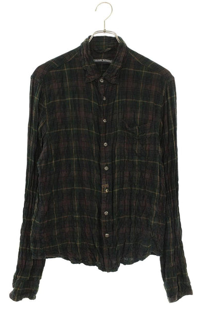 Chrome Hearts BS Flare Button Gauze Shirt Black Size M