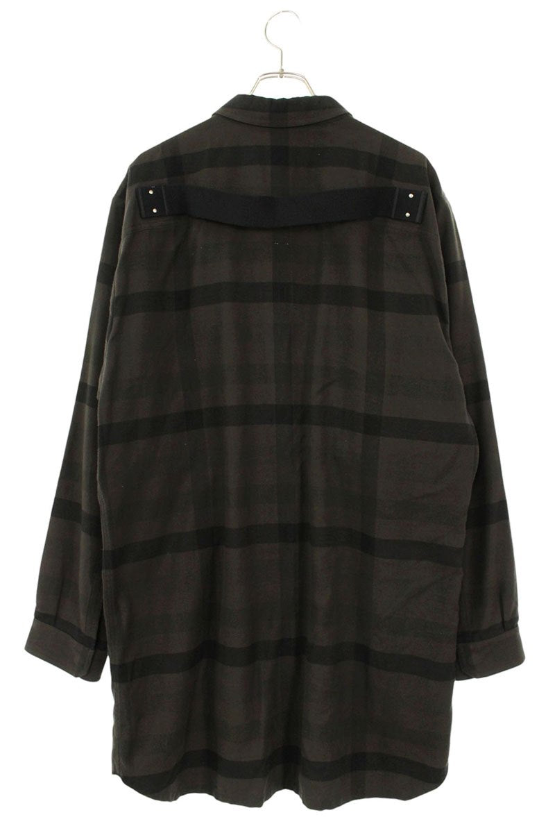 Rick Owens CP Long Sleeve Shirt Gray x Black Size 46