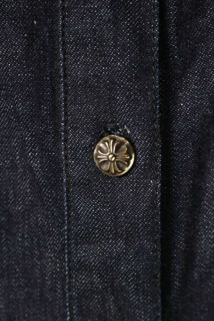 Chrome Hearts MAHAL KITA Crossball Button Long Sleeve Shirt Size L