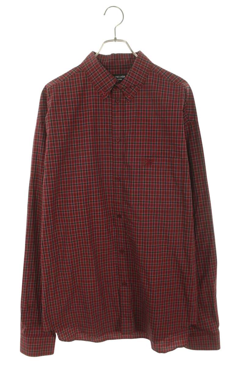 BALENCIAGA BB Logo Embroidered Oversized Check Size XXL