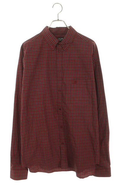 BALENCIAGA BB Logo Embroidered Oversized Check Size XXL