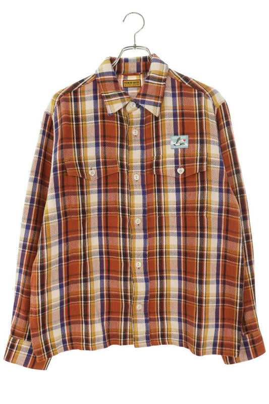 HUMAN MADE Orange Check Shirt Size M