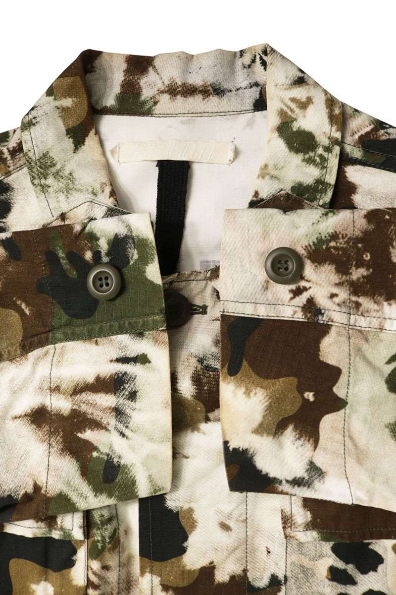 OFF-WHITE Camo Back Logo Long Sleeve Shirt Khaki White Size XS