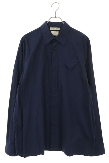 BOTTEGA VENETA 19AW Cotton Long Sleeve Shirt Navy Size S