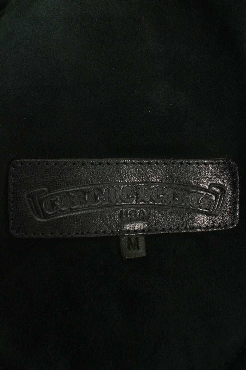 Chrome Hearts SHIRT LTHR Cross Ball Button Cross Size M