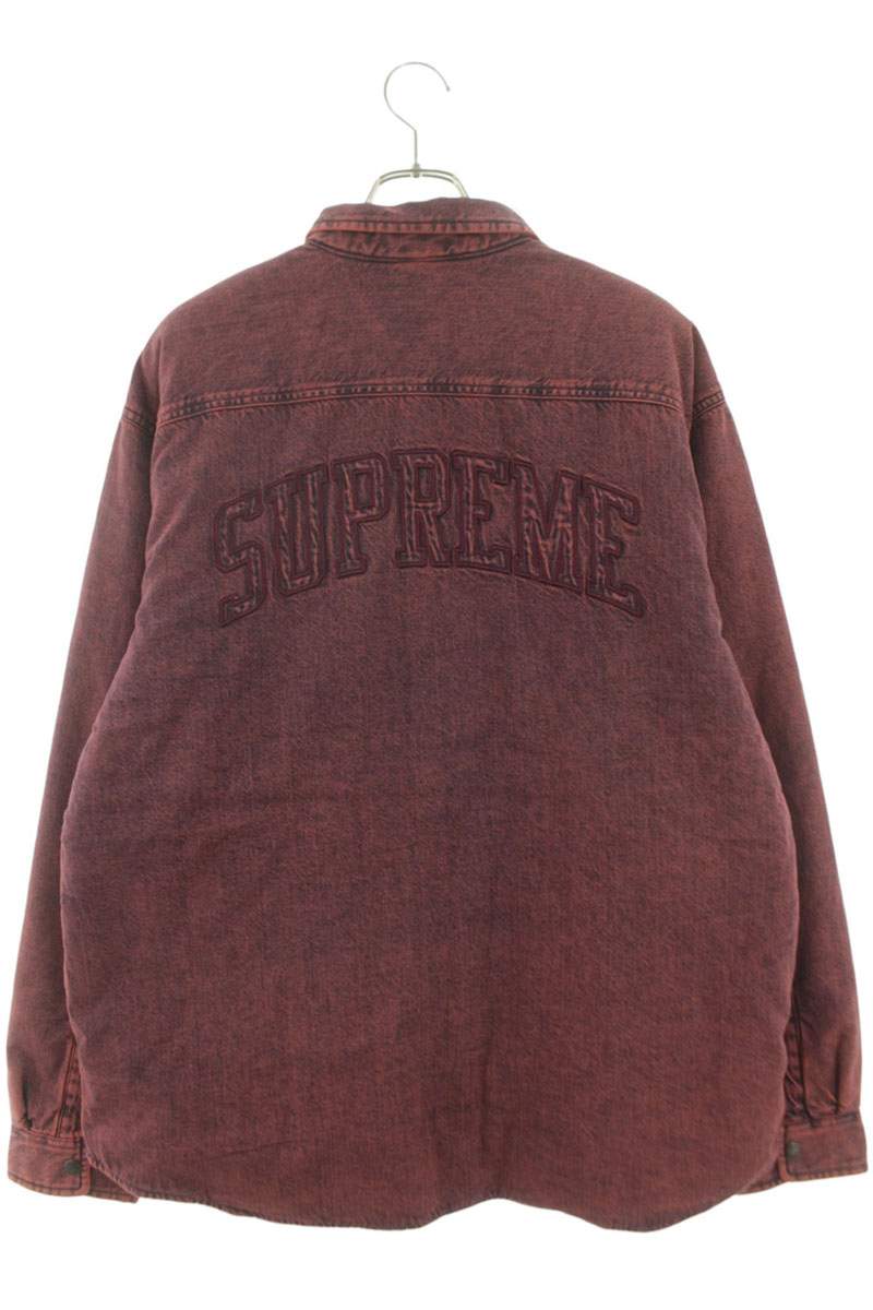 SUPREME 25AW Shearling Lined Denim Work Shirt Pink Size L