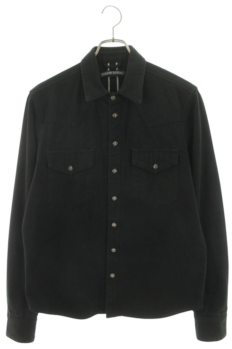 Chrome Hearts DENIM WESTERN Sleeve Cross Patch Cross Size SM