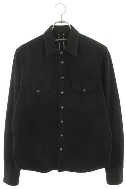 Chrome Hearts DENIM WESTERN Sleeve Cross Patch Cross Size SM