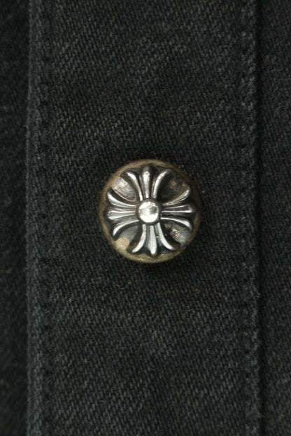 Chrome Hearts DENIM WESTERN Sleeve Cross Patch Cross Size SM