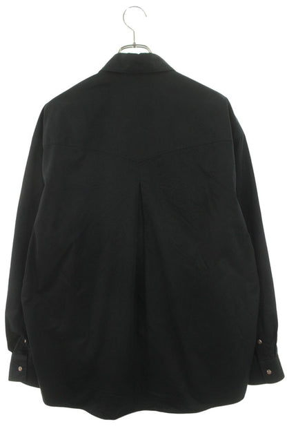 LEMAIRE 25SS Cotton Western Long Sleeve Shirt Black Size M