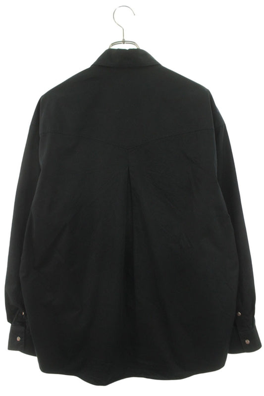 LEMAIRE 25SS Cotton Western Long Sleeve Shirt Black Size M