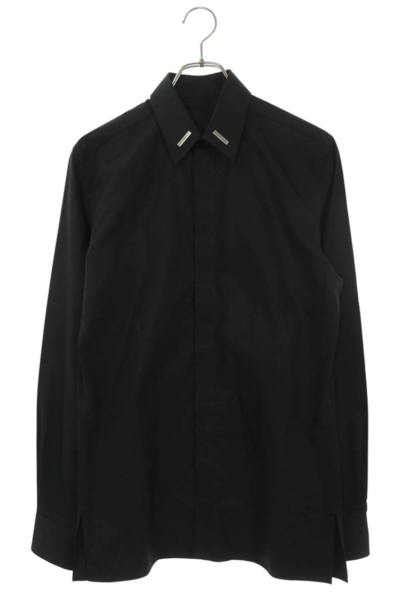 GIVENCHY Black Cotton Long Sleeve Shirt Size M
