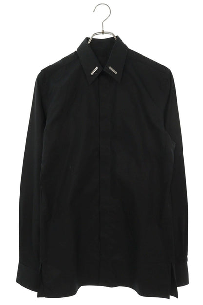 GIVENCHY Black Cotton Long Sleeve Shirt Size M