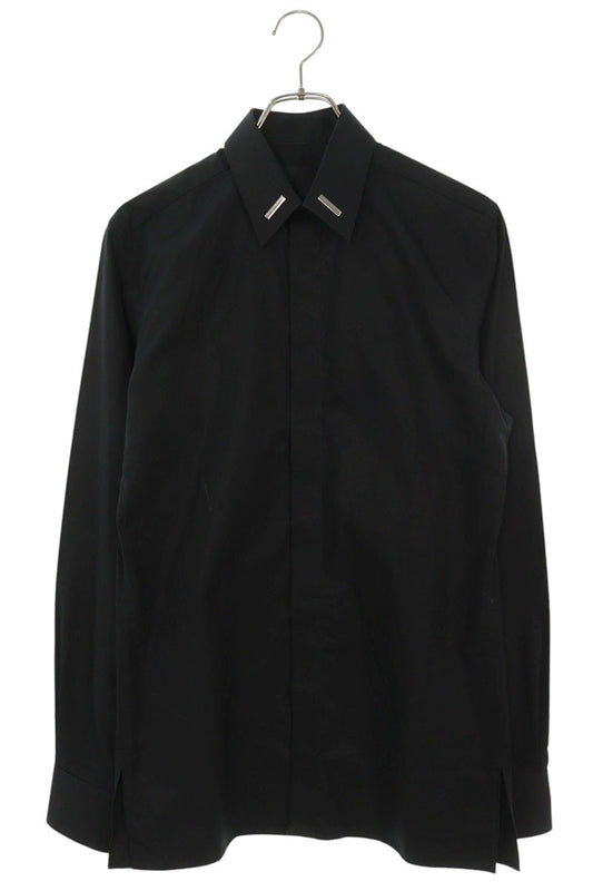 GIVENCHY Black Cotton Long Sleeve Shirt Size M