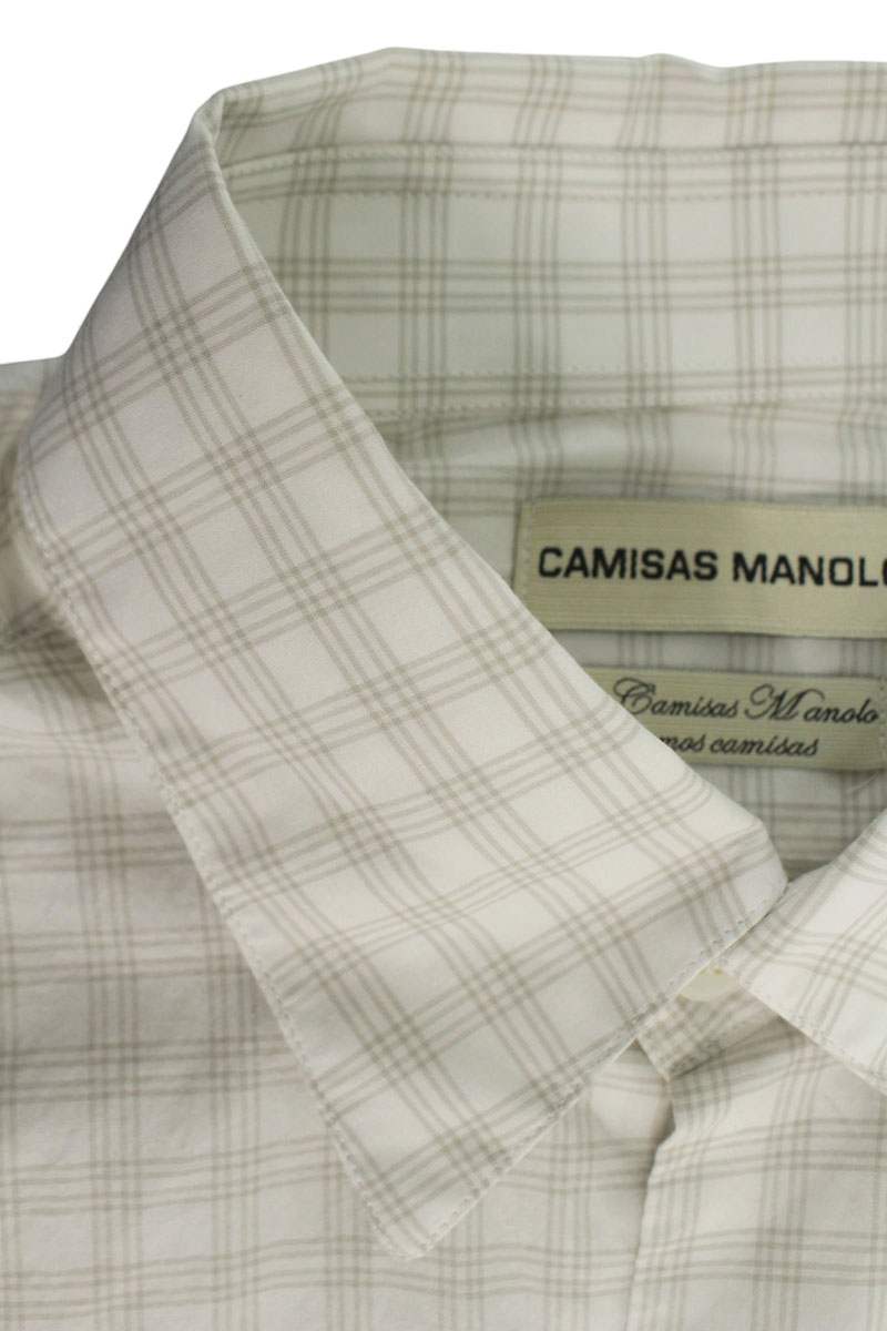 CAMISAS MANOLO 25SS Grey Checks Normal Shirt Size M