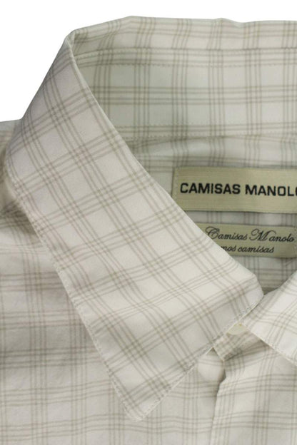 CAMISAS MANOLO 25SS Grey Checks Normal Shirt Size M