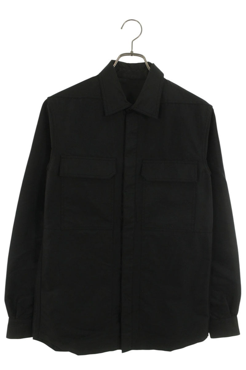 Rick Owens 18SS Blu Dirt Back Belt Shirt Black Size XXL