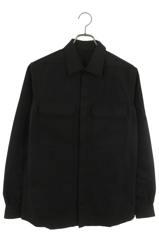 Rick Owens 18SS Blu Dirt Back Belt Shirt Black Size XXL