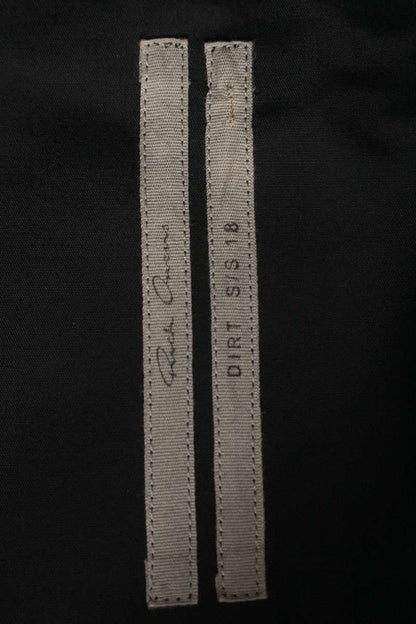 Rick Owens 18SS Blu Dirt Back Belt Shirt Black Size XXL
