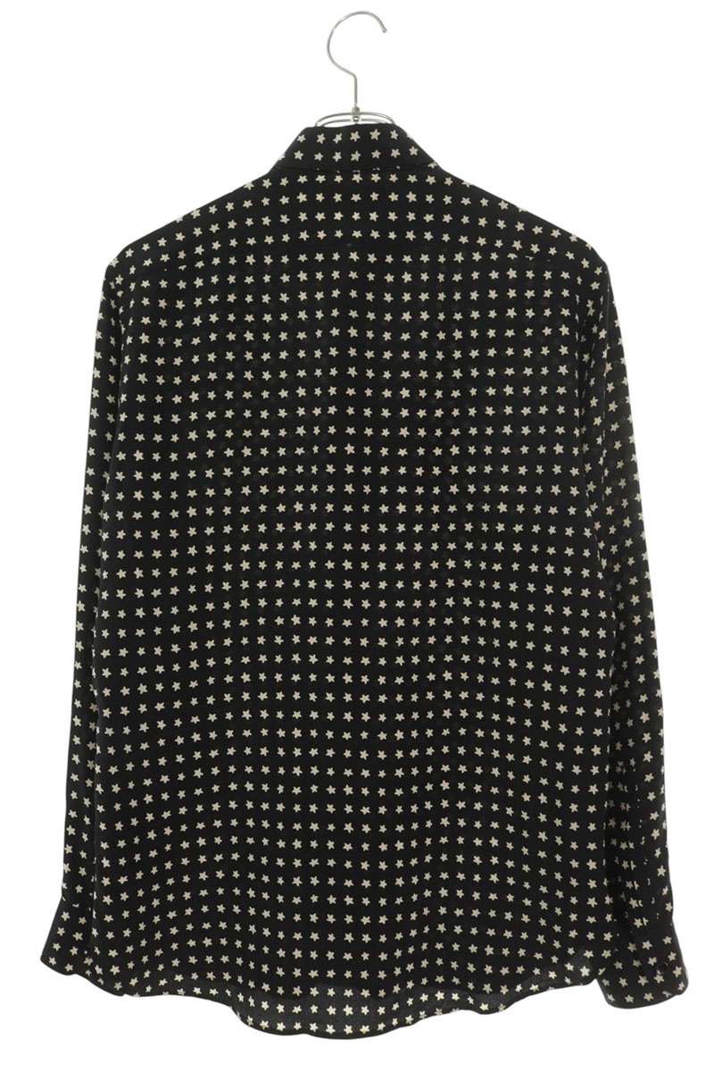 SAINT LAURENT PARIS Star Print Silk Shirt Size XXL
