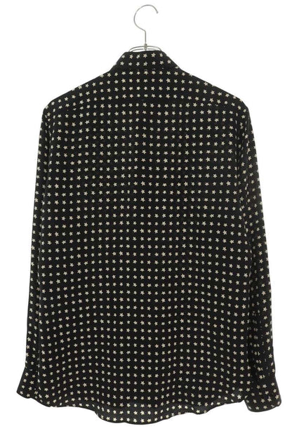 SAINT LAURENT PARIS Star Print Silk Shirt Size XXL